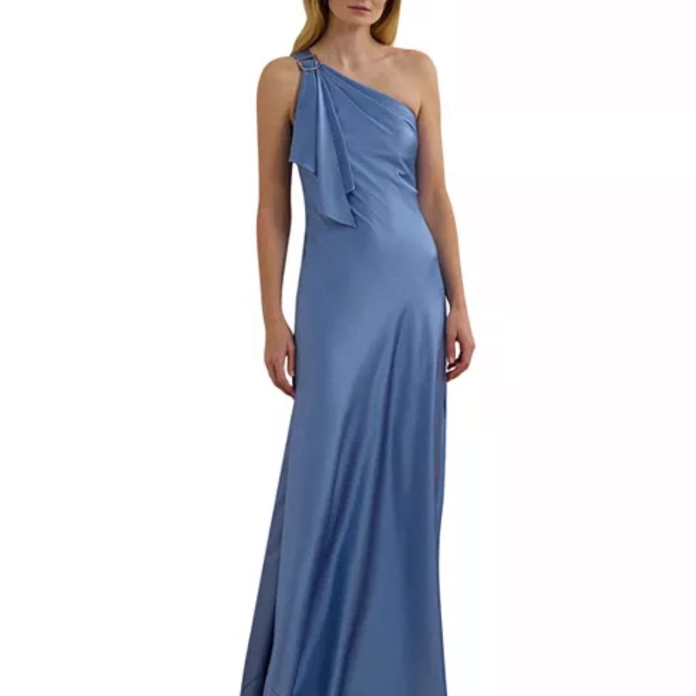 Polo Ralph Lauren One-Shoulder Blue Dress - Picture 3 of 6